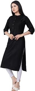 Women's Vatican Silk Kurti – Black Color, Elegant Ethnic Wear.