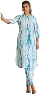Printed Cotton Blend Straight Kurta Pant Set-Elegant Ethnic Wear Ensemble Modern Women, Perfect for Any Occasion
