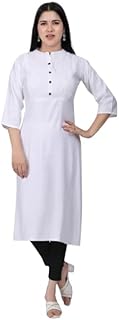 Women's Vatican Silk Kurti – White Color, Elegant Ethnic Wear.
