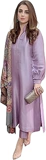 Women's Rayon Viscose Solid Straight Pakistani Kurta with Pant & Dupatta