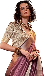 womens soft linen saree with unstitched multicolor paisley blouse piece saree with satin border comfortable skin friendly ethnic wear for daily and festive use