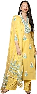 Women's Rayon Viscose Printed Straight Kurta with Pant & Dupatta