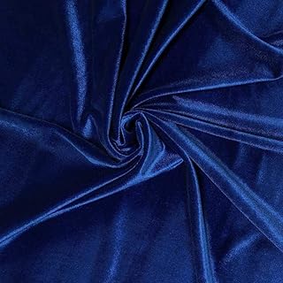 Cambik Unstitched Soft Premium Velvet Fabric Piece Decorative Cloth Material for Home Decor, Furnishing, Upholstery, Curtains, Cushions, Pillow and Craft (3 Meter, Navy Blue), Solid