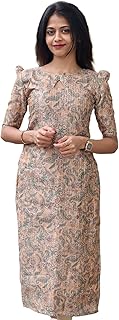 Women's Chanderi Stitched Printed Kurti for Office and Regular Wear |Women Fashion|Dress for Women