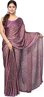 Women's Chiffon Floral Printed Saree with Blouse Piece
