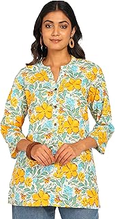Cotton Hand Printed Short Kurti for Women