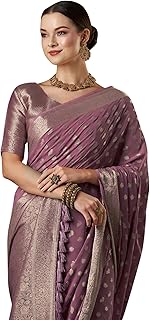 Women's Georgette Geometric Printed Saree With Unstitched Blouse