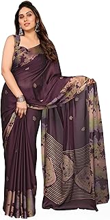 Women's Chiffon Tie Dye Printed Saree with Blouse Piece