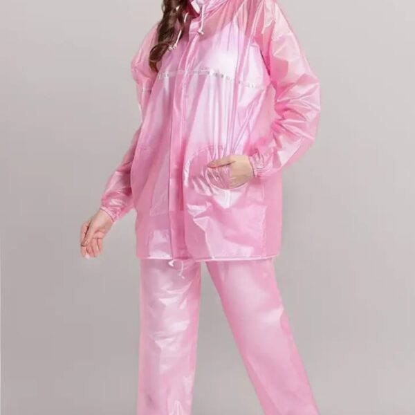 Women's Lightweight Waterproof Rain Suits with Adjustable Hoodie and Front  Pockets