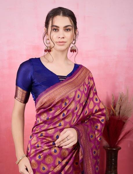Woven Bollywood Pure Silk Saree